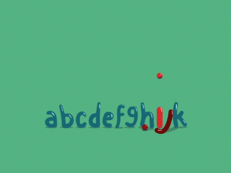 Dot alphabet dot i