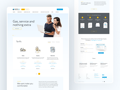 Homepage for gas.ua branding concept corporate design design design system flat gas illustrator logo minimal news productdesign service tag typography ui ux web web design website