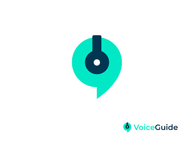 VoiceGuide branding concept design flat icon illustration logo vector