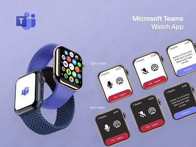 Microsoft Teams Watch App apple watch figma microsoft ui ui design ux watchos