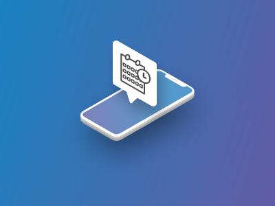 Appointment Notification app concept design email isometric message ui