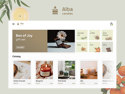 Alba Candles Store branding candles shop store