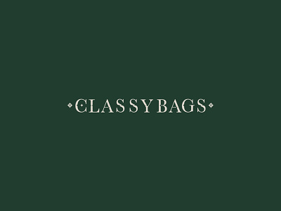CLASSY BAGS branding brilliant design font fontmatching graphic illustration logo logofont typography