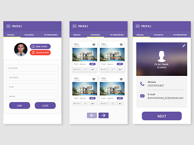 Estabna app design form profile ui ux