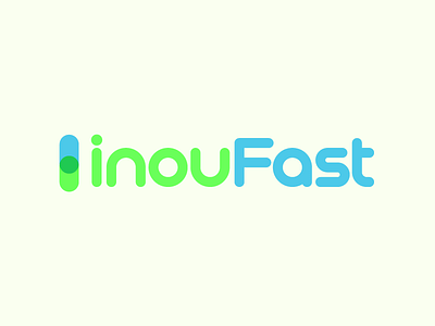 Inoufast brand brilliant icon identity illustrator letters logo matching medicine type typography