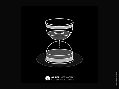 Sand glass black white graphic icon icon a day illustration line art sand glass ux vector