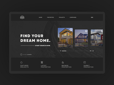 Real estate adobexd brand design graphic interaction landing page ui ux web webdeisgn