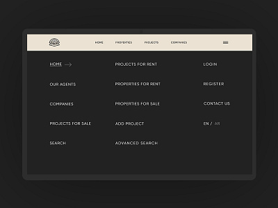 Menu design graphic identity ui ux web