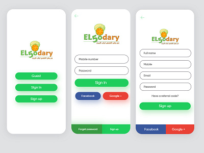 Login And Sign Up Screen app graphic log in logo sign design sign up form ui ux