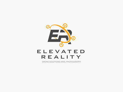 Elevated Reality brand business logo drone drone logo icon identity logo photography branding photography logo vector