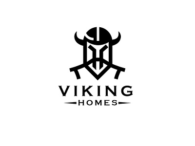 Viking Home Option 4 brand brilliant flat graphic icon identity illustration letters logo minimal type vector