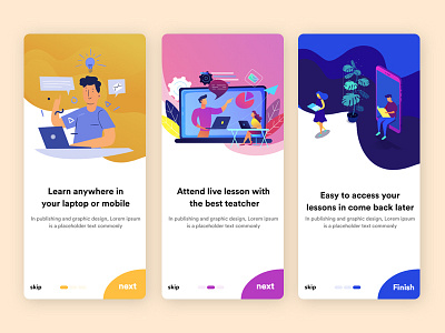 Education screen adobexd app brand brilliant design flat illustration invision minimal muzli ui ux vector web