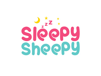 sleppy sheepy branding brilliant design flat identity illustration logo minimal typography vector