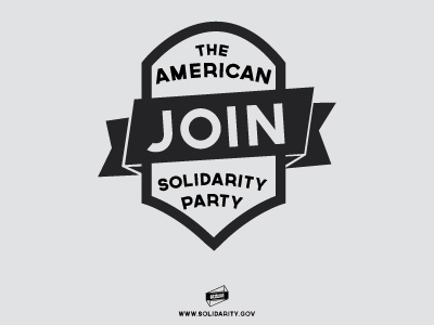 American Solidarity Badge election solidarity typography