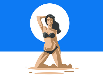 Woman on the beach beach sun woman