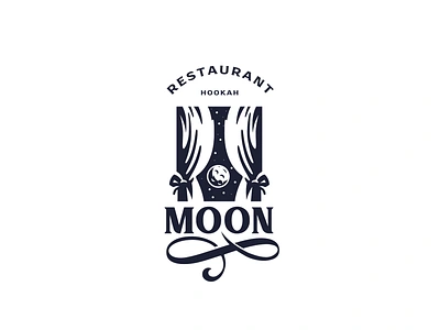 Moon bar hookah logo logodesign moon restaurant restaurant logo