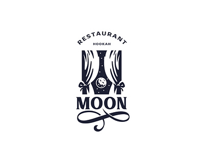 Moon bar hookah logo logodesign moon restaurant restaurant logo