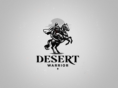 Desert warrior horse logo rider taureg warrior
