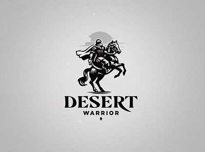 Desert warrior horse logo rider taureg warrior