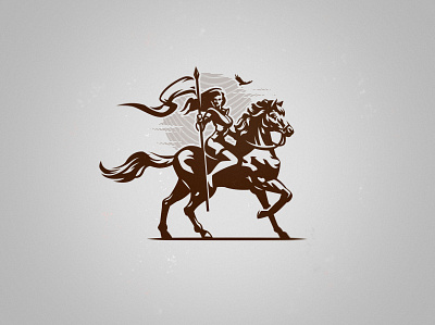 Rider’s logo flag horse logo rider woman