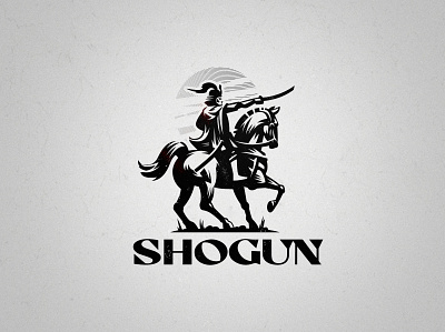 Japanese commander Shogun helmet horse japan logo rider samurai shogun