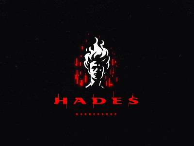 “Hades” logo. barber barbershop hades logo