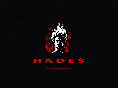 “Hades” logo. barber barbershop hades logo