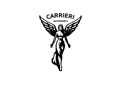 Carrieri Automobili logo angel auto woman