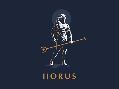 ☥ Egyptian God Horus. design egyptian egyptiangods horus illustration logo molokovich myphology vector