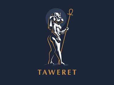 ☥ Egyptian Goddess Taweret. design egypt egyptian egyptiangods goddess graphics illustration logo myphology nickmolokovich taweret vector