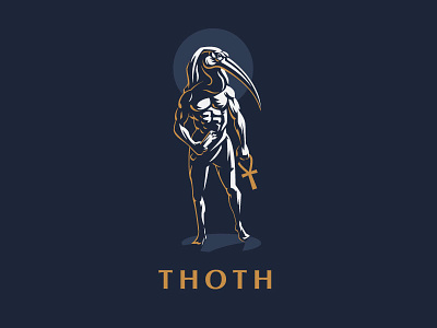 ☥ Egyptian God Thoth. design egypt egyptiangods graphics ibis illustration logo mythology thoth vector