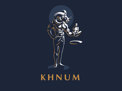 ☥ Egyptian God Khnum. design egypt egyptian gods graphics illustration khnum logo mythology vector woman