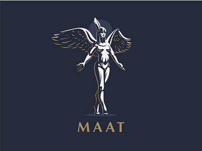 ☥ Egyptian Goddess Maat. ankh design egypt egyptian feather gods graphics illustration logo maat mythology vector