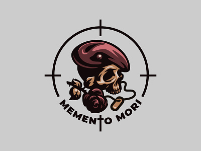 Memento mori aim beret memento mori military rose skull tattoo