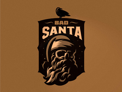 Bad Santa badge badgedesign badsanta crow happynewyear santaclaus skull skull logo