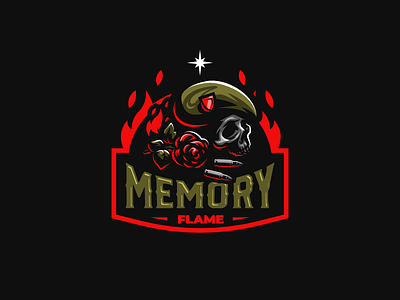 Memory flame bullet flame memory rose skullberet