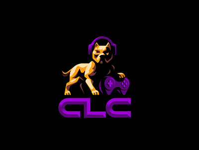 CLC logo cybersport dog game gamepad