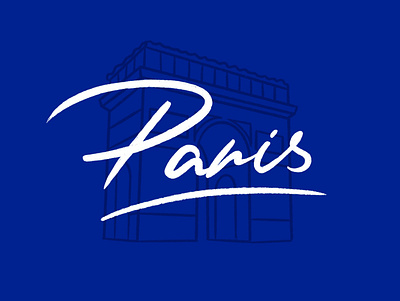 Paris app caligraphy design graphic design handmade illustration logo monogram pantone paris typography