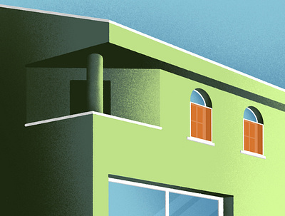 Lime House apartment design graphic design green home house illustration procreate summer ui windows