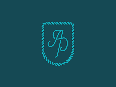 Atlantic Pearl Monogram design handmade icon logo monogram pantone sea typography