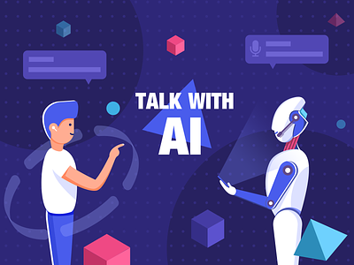 Talk With Ai ai artificial intelligence illustration intelligent technology voice