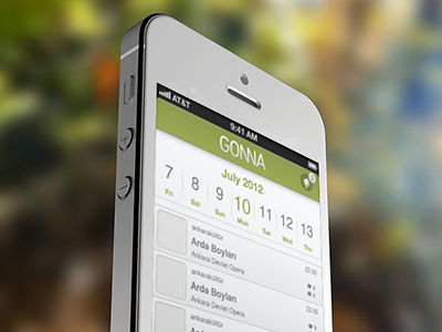 Gonna Redesign calendar event green iphone redesign