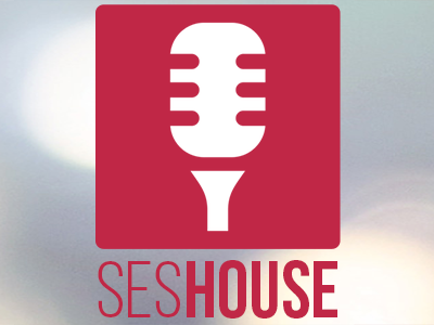 SesHouse Logo bebas neue icon logo music red seshouse white