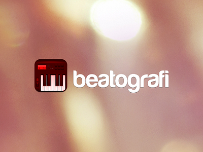 Beatografi.com Logo beat keyboard logo music red service shopping typography web