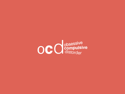 ocd compulsive concept disorder logo obsessive ocb red