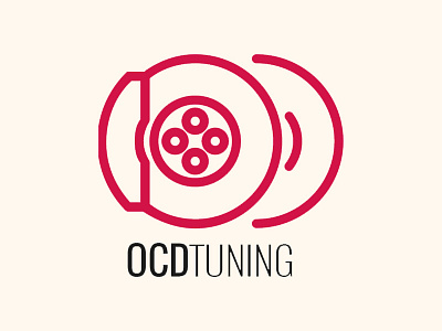 OCD Tuning Logo logo ocd tuning red