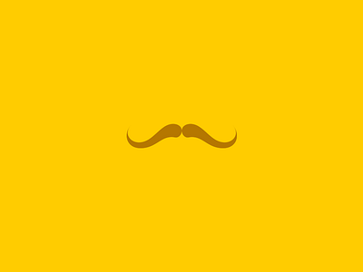 Mustache alternative logo mustache yellow