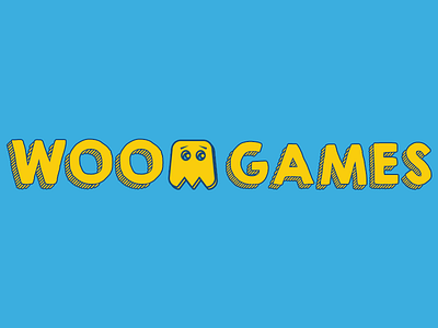 Woo Games Logo blue games logo woofer woogames yellow