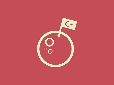 Moon Project flag icon moon project red turkish yellow