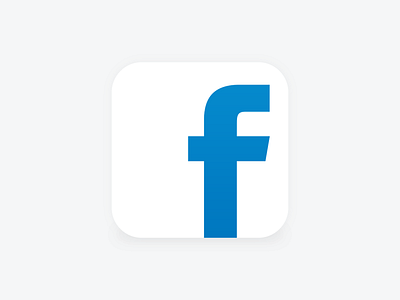 Facebook Logo Redesign blue design facebook icon ios logo mobile redesign white